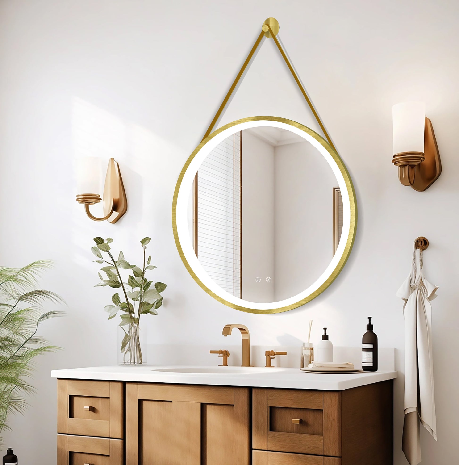 LED-spiegel Olympus Goud